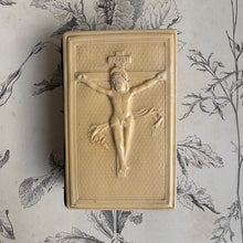 Load image into Gallery viewer, Antique 1859 Swedish Psalm Book with Carved Crucifix Cover c1888