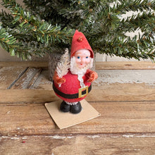 Load image into Gallery viewer, Mid-Century Flocked Santa Gnomes - Japan, 1950s