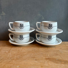 Load image into Gallery viewer, Set/4 Vintage Rombouts Espresso Cups & Saucers c1960