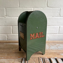 Load image into Gallery viewer, Vintage Metal Mailbox Coin Bank c1950