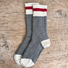 Load image into Gallery viewer, Merino Grey Cabin Sock