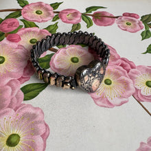 Load image into Gallery viewer, 1940s Co-Star Sterling Base Sweetheart Expansion Bracelet - Engraved Heart Padlock