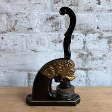 Load image into Gallery viewer, Antique Victorian Cast Iron Lion Head Embossing Seal Press c. 1890