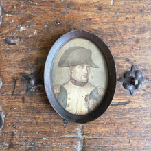 Load image into Gallery viewer, Rare 19th Century French Napoleon Bonaparte Oval Portrait in Original Tole Frame