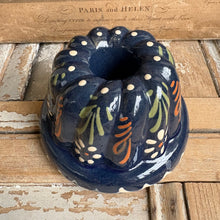 Load image into Gallery viewer, Vintage Hand-Painted Ceramic Kougelhopf Mold (Alsatian Bundt Mold)