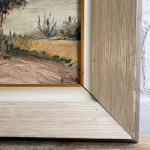 Load image into Gallery viewer, Vintage Framed Landscape Oil Painting – Tree by the Water, 9” x 11”