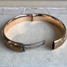 Load image into Gallery viewer, Victorian W & SB Gold-Filled Engraved Bangle Bracelet (Monogram A K, c.1890–1910)