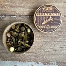 Load image into Gallery viewer, Vintage Oakville Brass Paper Fasteners – No. 3 (Original Box) c1930