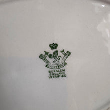 Load image into Gallery viewer, Vintage Green & White Oval Platter