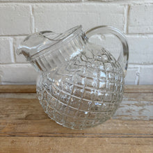 Load image into Gallery viewer, Vintage 1940s Anchor Hocking Waterford Waffle Tilted Ball Pitcher