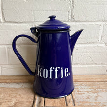 Load image into Gallery viewer, Vintage European Enamel “Koffie” Coffee Pot