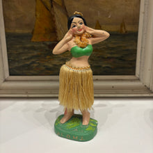 Load image into Gallery viewer, Vintage Hawaiian Hula Girl Nodder with Silk Skirt – c.1940