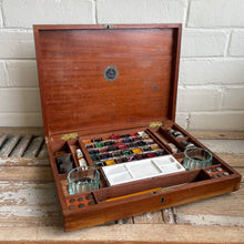 Load image into Gallery viewer, Antique English Reeves & Sons Mahogany Watercolour Paint Box, c.1890–1910