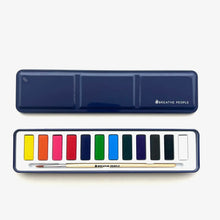 Load image into Gallery viewer, Watercolour Paint Set - 12 Artist Grade Colours and Wood Brush