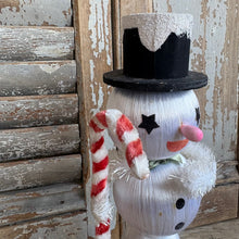 Load image into Gallery viewer, Vintage Japanese Satin Thread Snowman Figure | c.1950
