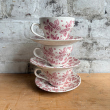 Load image into Gallery viewer, Vintage Churchill England Bramble Cranberry Teacup & Saucer