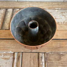 Load image into Gallery viewer, Vintage Copper Jelly Mold No. 11 | Fluted Pudding Mold