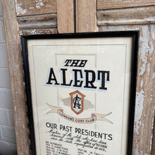 Load image into Gallery viewer, Vintage British Club Honour Roll – “The Alert,” London’s Cosy Club, c.1950s