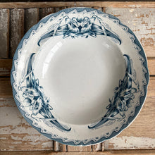 Load image into Gallery viewer, Antique Britta Gelée Blue Floral Plate | c.1900–1920