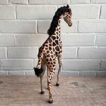 Load image into Gallery viewer, Rare Antique Victorian Taxidermy-Style Giraffe Figure in Real Fur