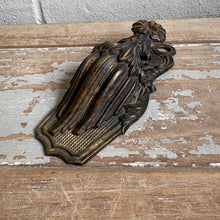Load image into Gallery viewer, Antique Victorian Brass Floral Paper Clip c1845