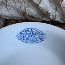 Load image into Gallery viewer, WWI Era English Ironstone Cereal/Soup Bowls “For Home and Country” – Bishop & Stonier, England c.1914–1918