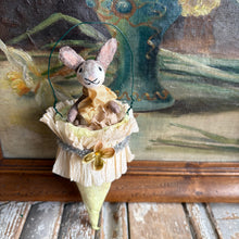 Load image into Gallery viewer, Handmade Spun Cotton Bunny Cone Ornaments