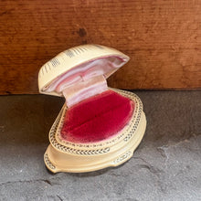 Load image into Gallery viewer, Antique 1920s Art Deco Celluloid Clamshell Ring Box