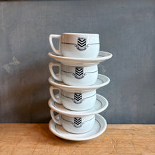 Load image into Gallery viewer, Set/4 Vintage Rombouts Espresso Cups & Saucers c1960