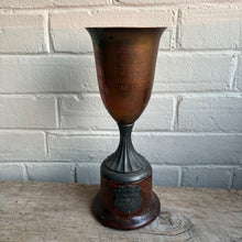 Load image into Gallery viewer, Vintage Copper Canadian Legion Most Valuable Player Trophy, 1953–54