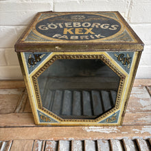 Load image into Gallery viewer, Rare Swedish Shop Counter Biscuit Tin — Göteborgs KEX Fabrik c.1910-1920s