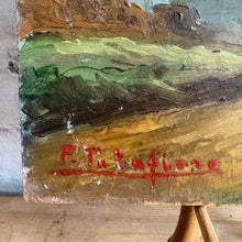 Load image into Gallery viewer, Original Vintage Italian Oil Painting - Signed F. Tatafiore- Tuscan Countryside Villa, c. 1960s