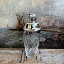 Load image into Gallery viewer, Vintage Mid-Century Sheffield Silver Co. Cut Glass Cocktail Shaker c1950s
