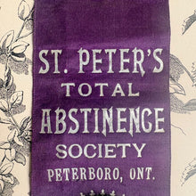Load image into Gallery viewer, Antique St. Peter's Total Abstinence Society Badge- Jan 3, 1900