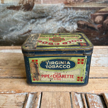 Load image into Gallery viewer, Antique Gold Cross Fine Cut Smoking Tobacco Tin c1930
