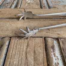 Load image into Gallery viewer, Antique Silverplated Bird Claw Tongs