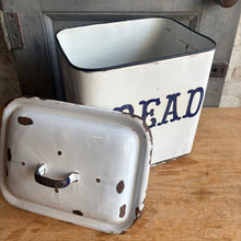 Load image into Gallery viewer, Antique Enamel Bread Bin c1920