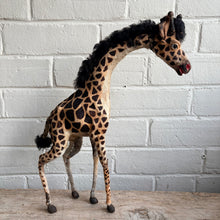 Load image into Gallery viewer, Rare Antique Victorian Taxidermy-Style Giraffe Figure in Real Fur