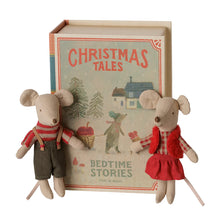Load image into Gallery viewer, Maileg Christmas Twin Mice in Book (Little Brother/Sister)