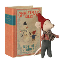 Load image into Gallery viewer, Maileg Christmas Baby Mouse in a Book