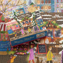 Load image into Gallery viewer, Merry Market 1000 Piece Gold Foil Puzzle