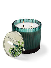 Load image into Gallery viewer, Roland Pine Green Ribbed Glass 14oz Candle by Soap and Paper Company in New York City