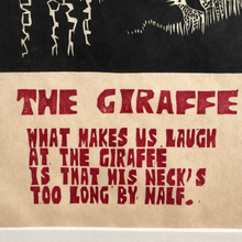 Load image into Gallery viewer, Mid-Century Original Framed Woodcut “The Giraffe” by Laurence Donovan