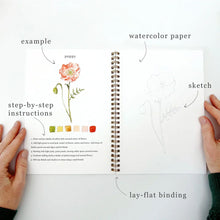 Load image into Gallery viewer, Flowers Watercolour Workbook