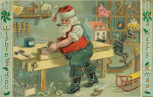Load image into Gallery viewer, Santa’s Workshop Postcard by Blackbird Vintage Finds 11 Trinity Street in Toronto Ontario Canada