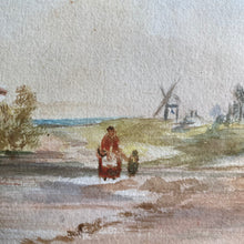 Load image into Gallery viewer, Vintage European Watercolour on Paper