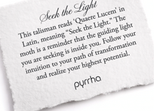 Load image into Gallery viewer, Pyrrha - Seek The Light Talisman Necklace
