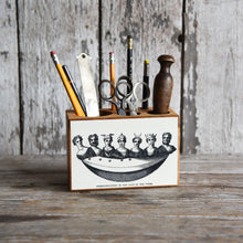Load image into Gallery viewer, Large Wooden Desk Caddy handmade by Peg and Awl in Philadelphia