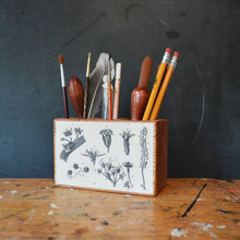 Load image into Gallery viewer, Large Wooden Desk Caddy handmade by Peg and Awl in Philadelphia