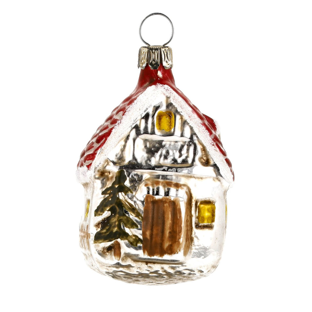 Forest House Glass Ornament Made in Germany